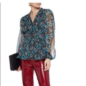 NWT Walter Baker Joan Top In Bohemian Teal